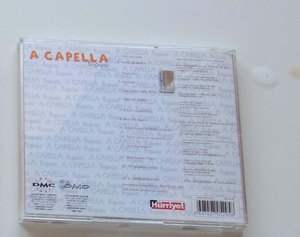 A Capella Boğaziçi - A Capella Boğaziçi Arka