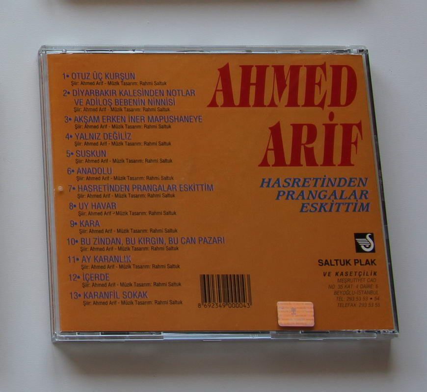 Ahmet Arif - Hasretinden Prangalar Eskittim Arka