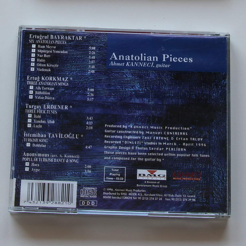 Ahmet Kanneci - Anatolian Pieces Arka