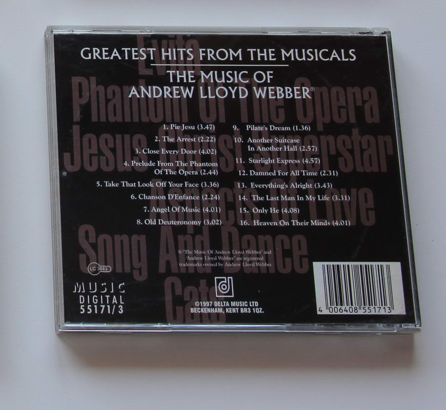 Andrew Lloyd Webber - Greatest Hits From The Musicals 2 Arka
