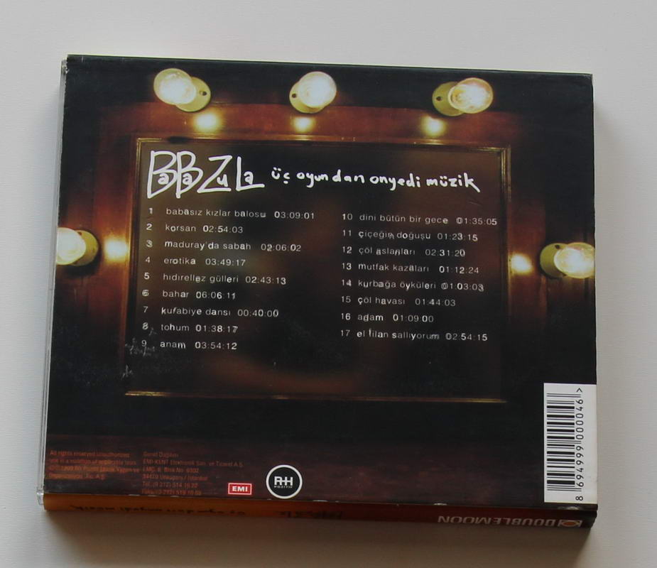 Babazula - Üç oyundan onyedi müzik Arka