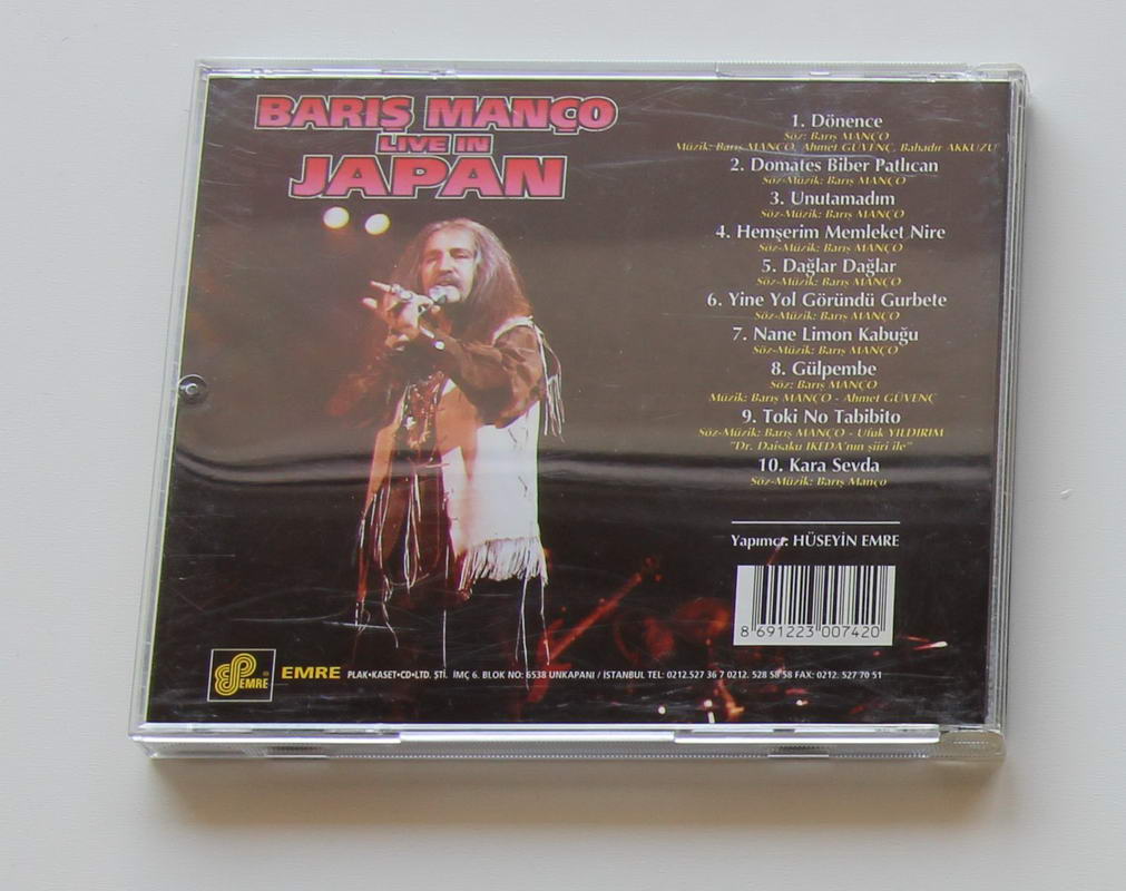 Barış Manço  - Live in Japan Arka
