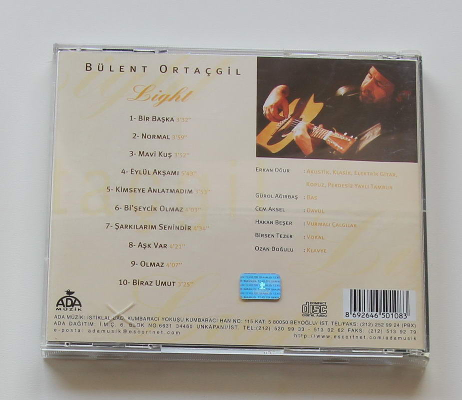 Bülent Ortaçgil - Light Arka