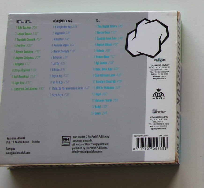 Bulutsuzluk Özlemi - Box Set Arka