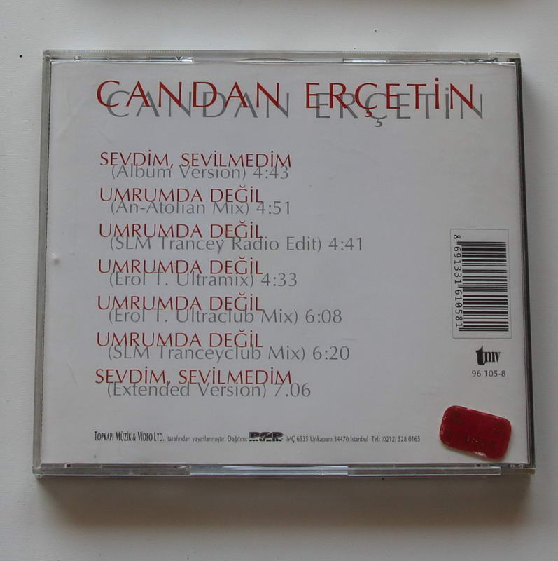 Candan Erçetin - Sevdim, sevilmedim umrumda değil Arka