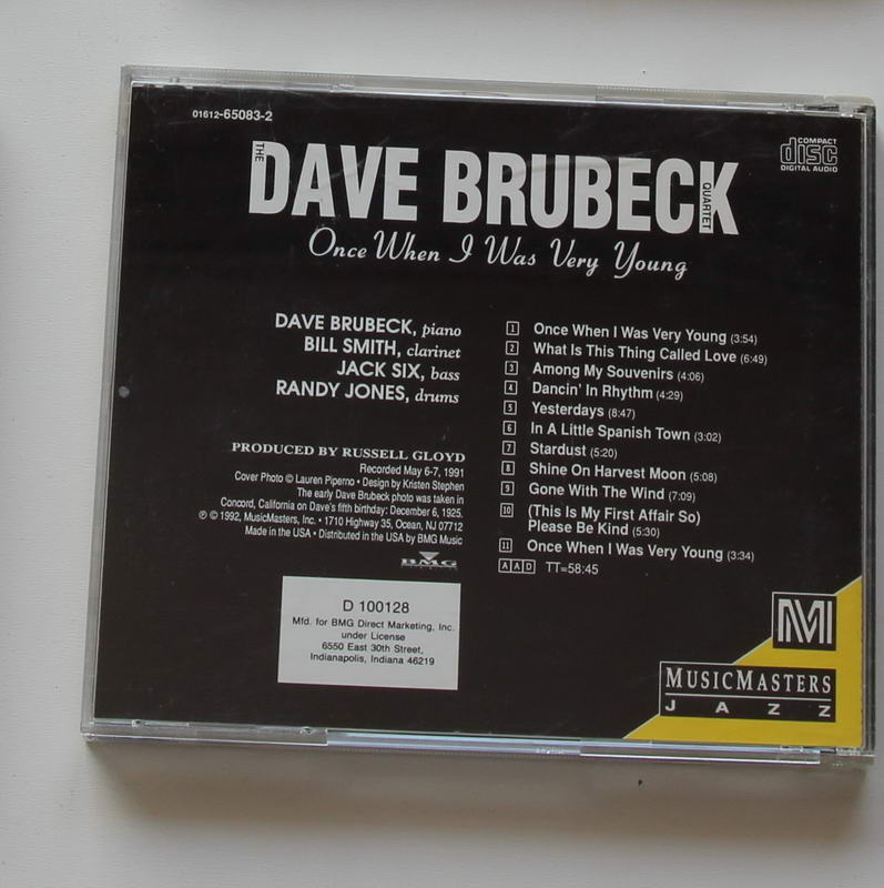 Dave Brubeck Quartet - Once When I Was Very Young Arka
