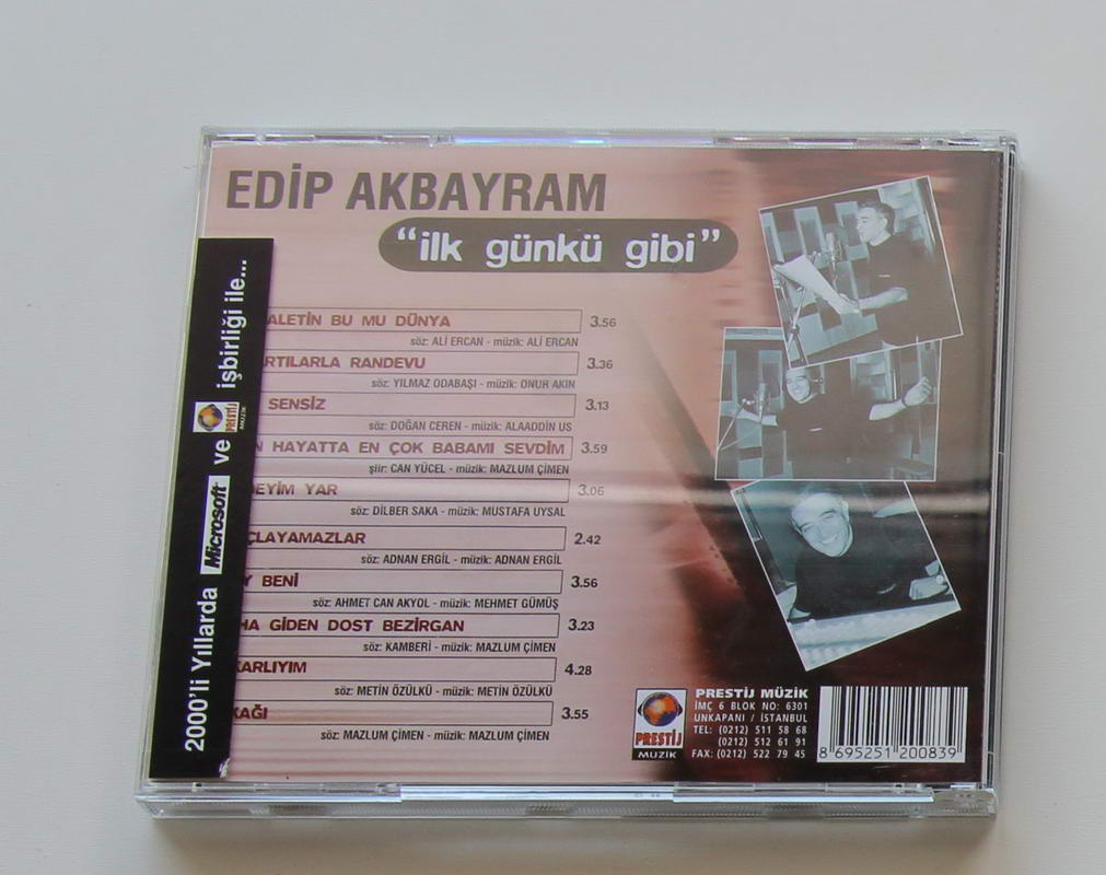 Edip Akbayram - İlk günkü gibi Arka
