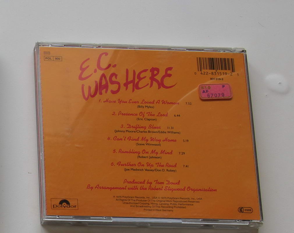 Eric Clapton - E.C. Was Here Arka