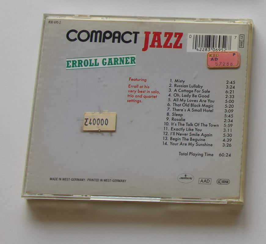Erroll Garner - Compact Jazz Arka
