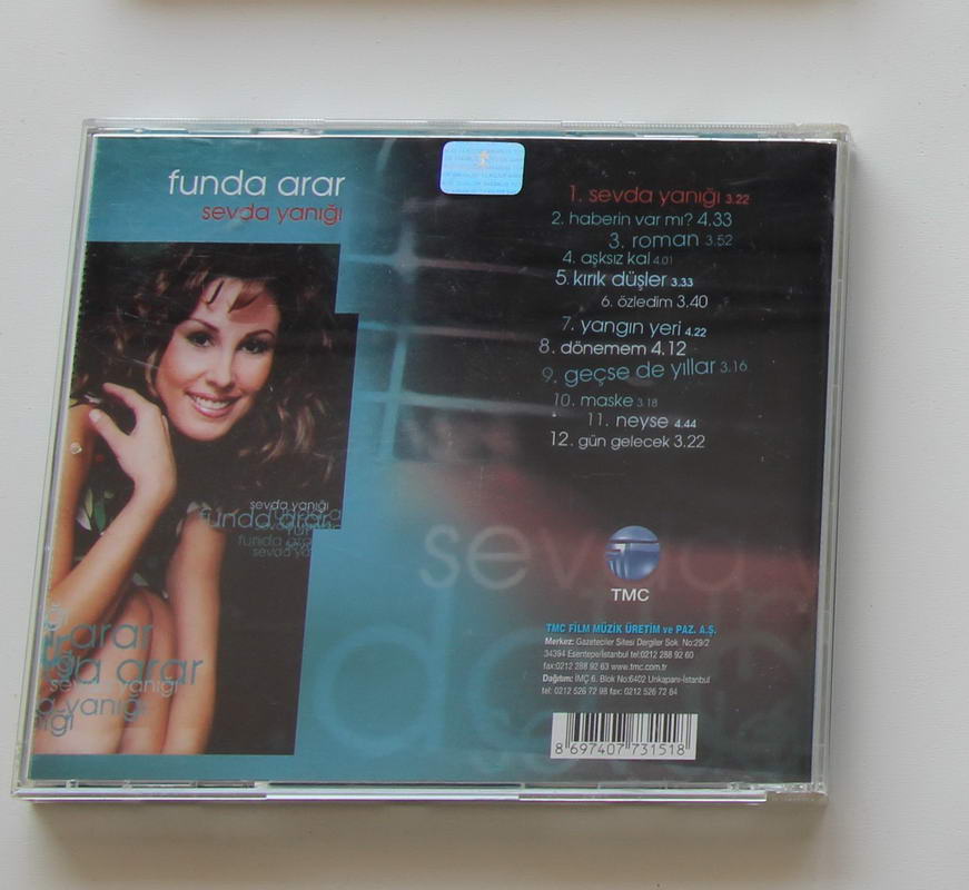 Funda Arar - Sevda Yanığı Arka