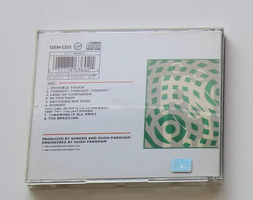 Genesis - Invisible Touch Arka