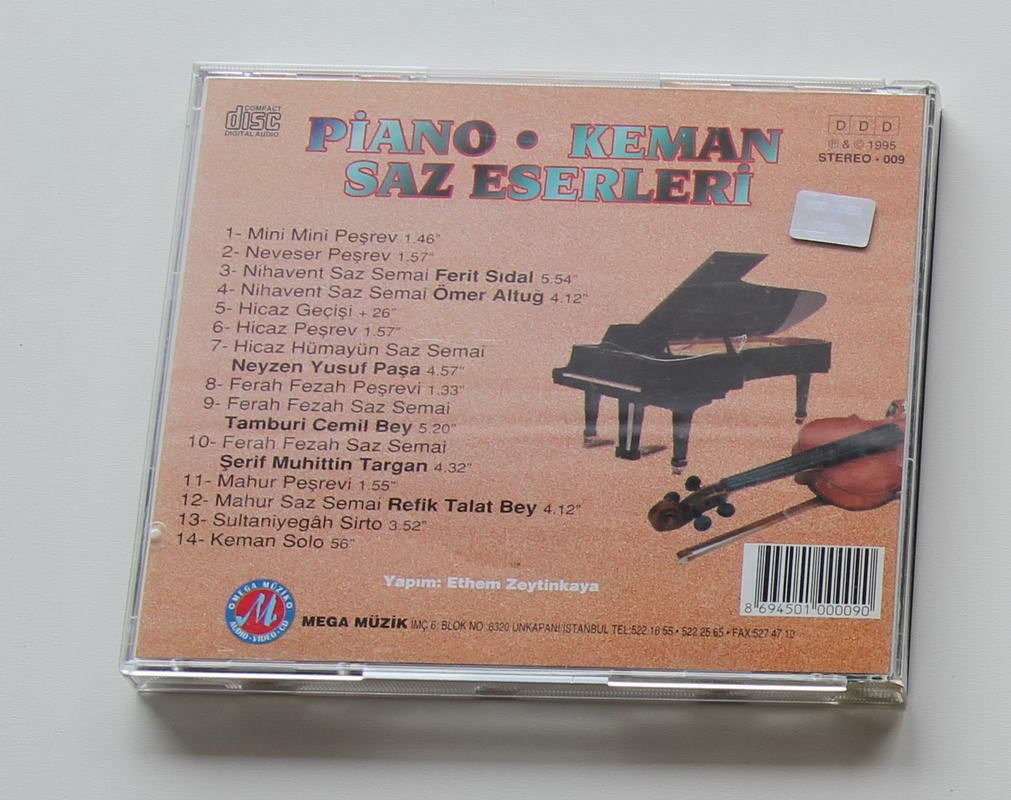 Hilal Çalıkoğlu & İlyas Tetik - Piano-Keman Saz Eserleri Arka
