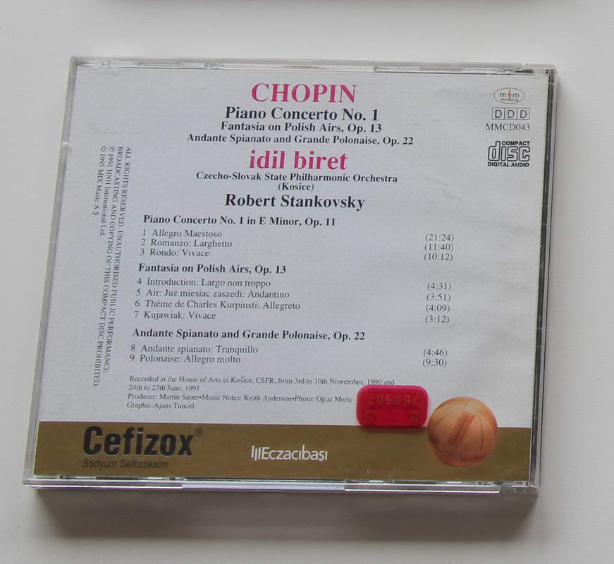 İdil Biret - Chopin Piano Sonatos Arka