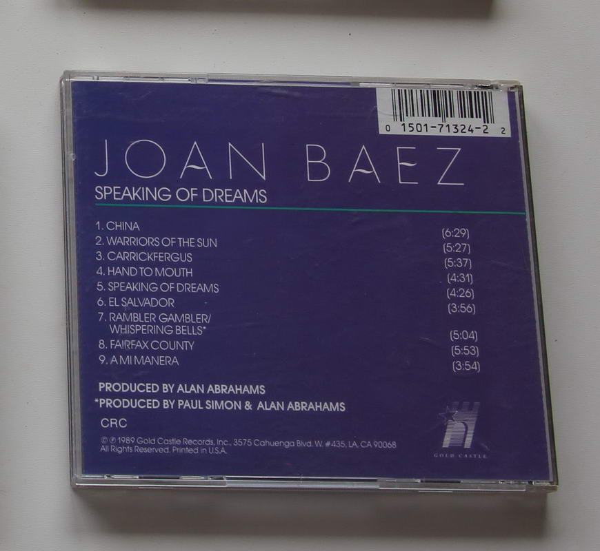 Joan Baez - Speaking Of Dreams Arka