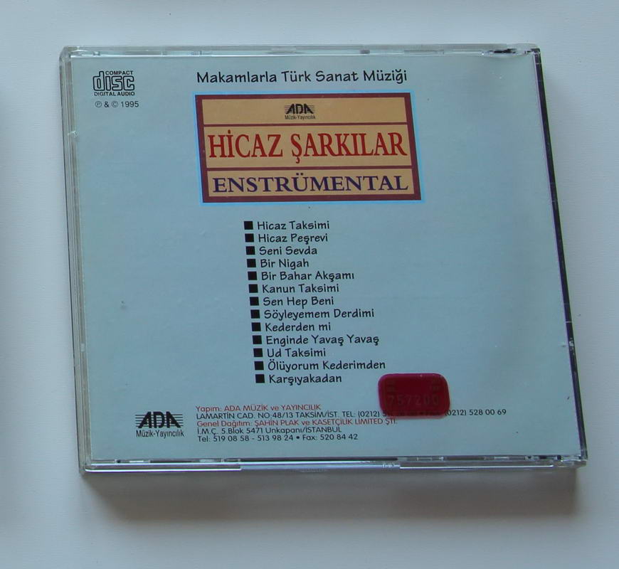 Kolektif - Hicaz Şarkılar Arka