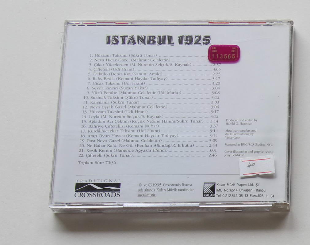 Kolektif - İstanbul 1925 Arka