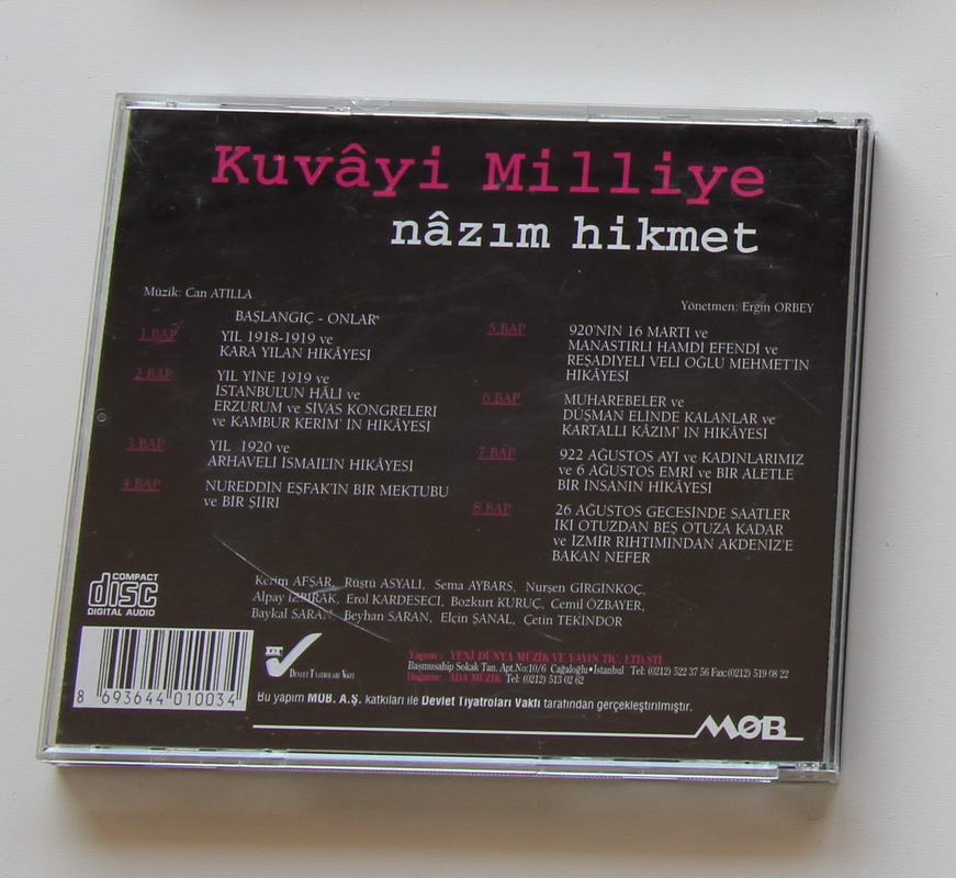 Kolektif - Kuvayi Milliye - Nazım Hikmet Arka