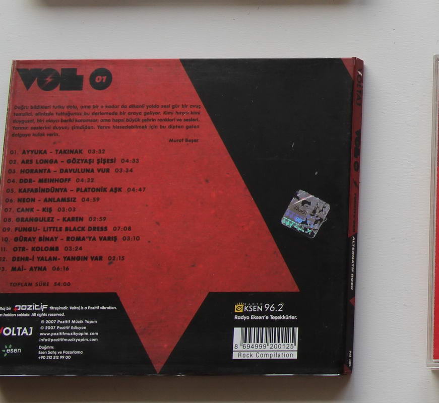Kolektif - Türkiye den alternatif rock vol 01 Arka