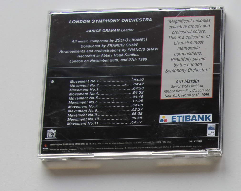 London Symphony Orchestra - Livaneli New Age Rhapsody Arka