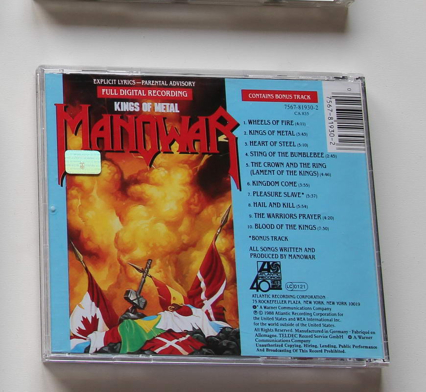 Manowar bandrollü - Kings Of Metal Arka
