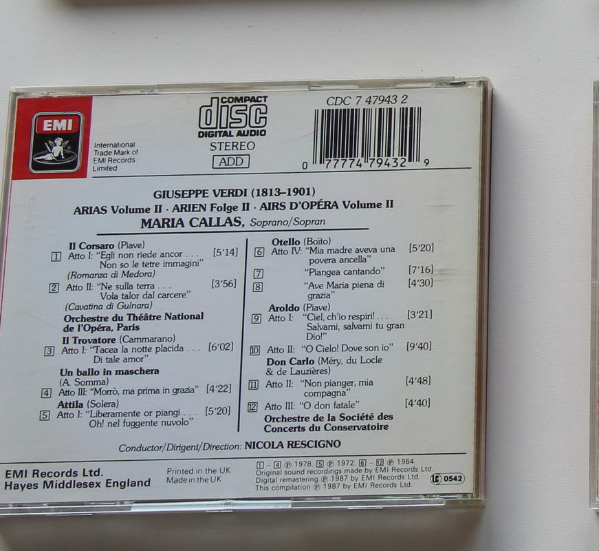 Maria Callas - Verdi Arias 2 Arka