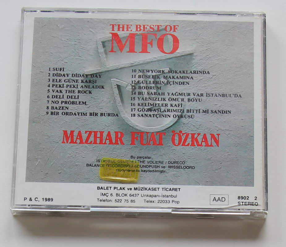 Mazhar Fuat Özkan - Best Of MFO Arka