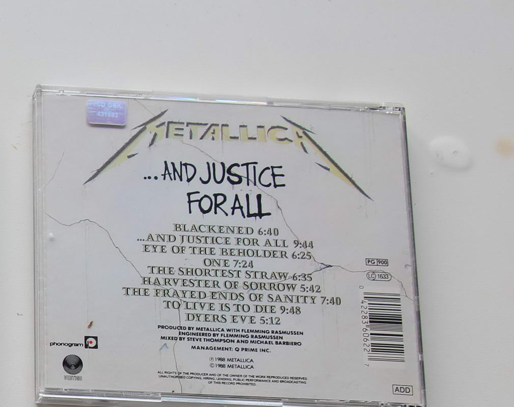 Metallica - ...And Justice For All Arka