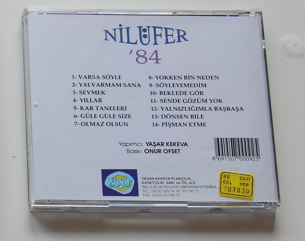Nilüfer - Nilüfer 84 Arka
