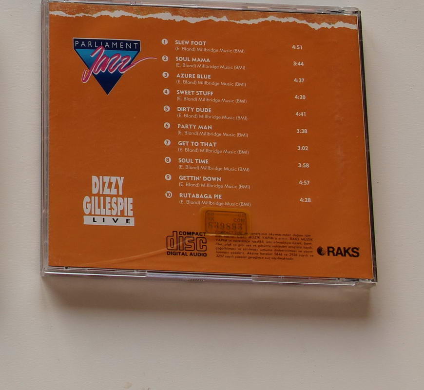 Parliament Jazz - Dizzy Gillespie Arka