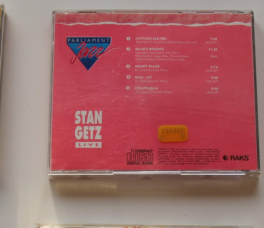 Parliament Jazz - Stan Getz Arka