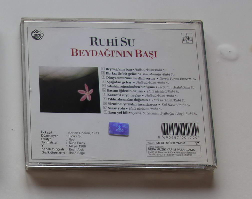 Ruhi Su - Beydağı nın Başı Arka
