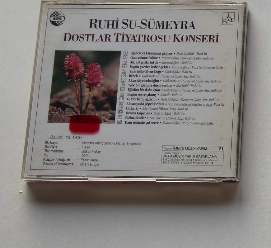 Ruhi Su - Dostlar Tiyatrosu Konseri Arka