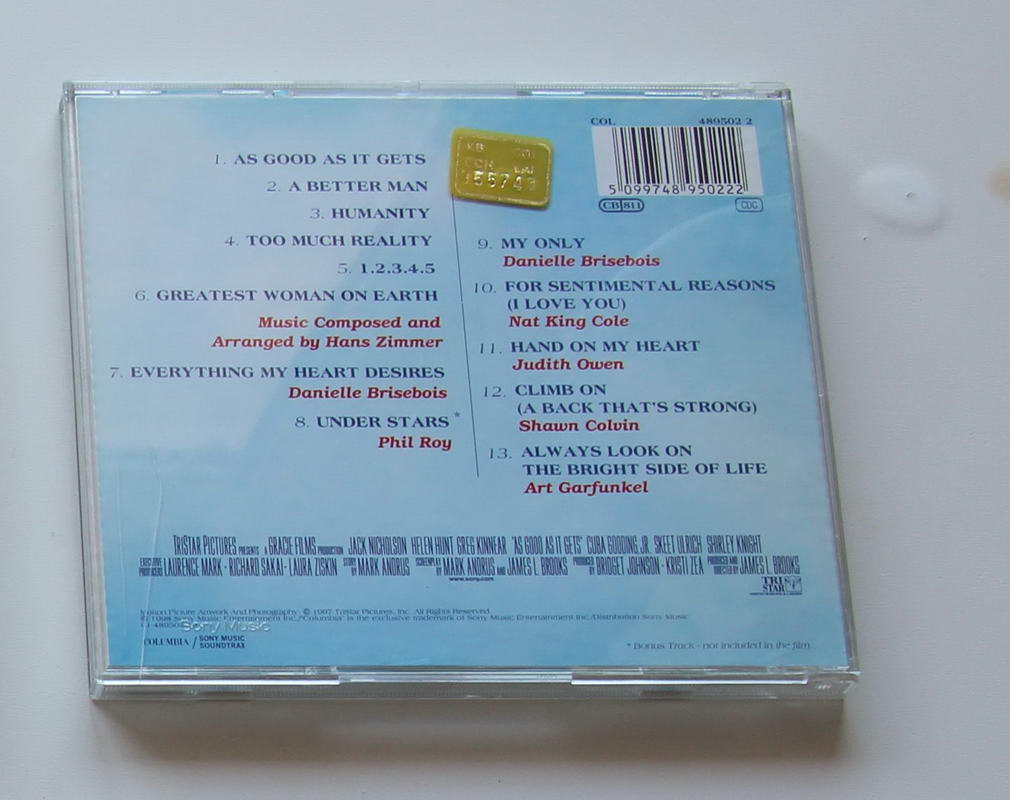 Soundtrack - As Good As It Gets Arka