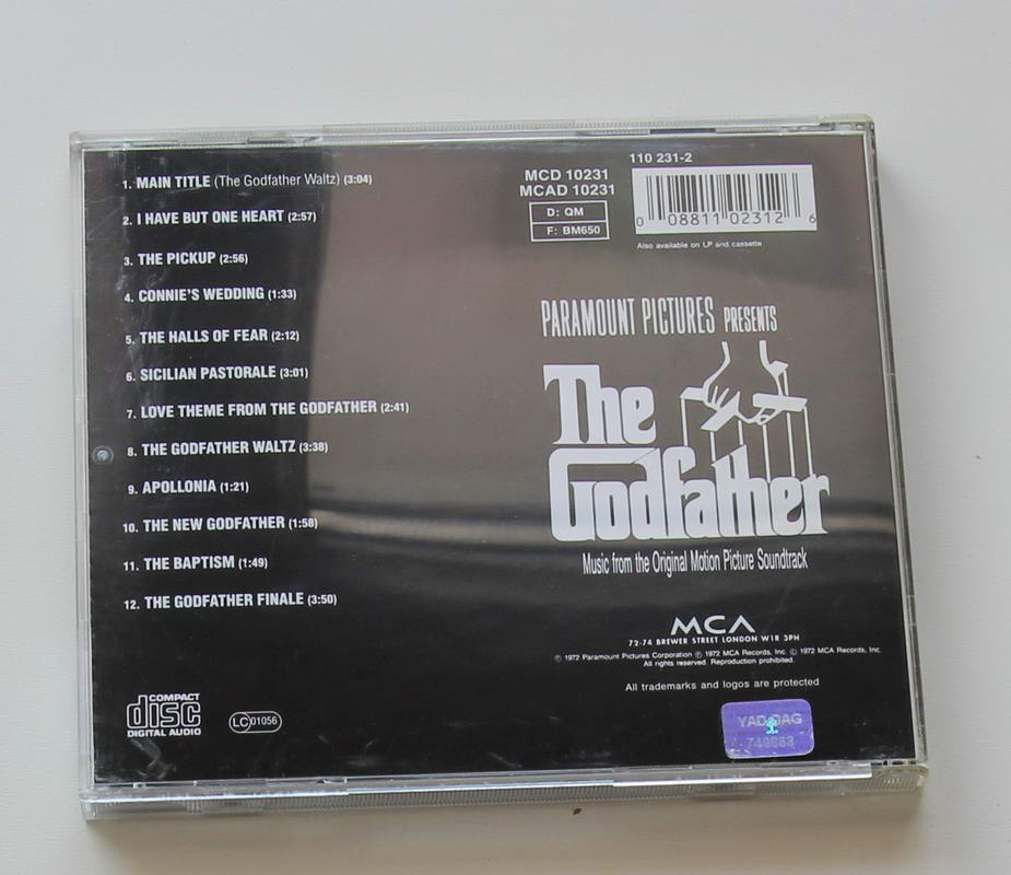Soundtrack - Godfather I Arka