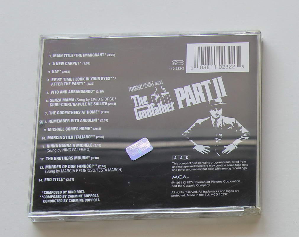 Soundtrack - Godfather II Arka