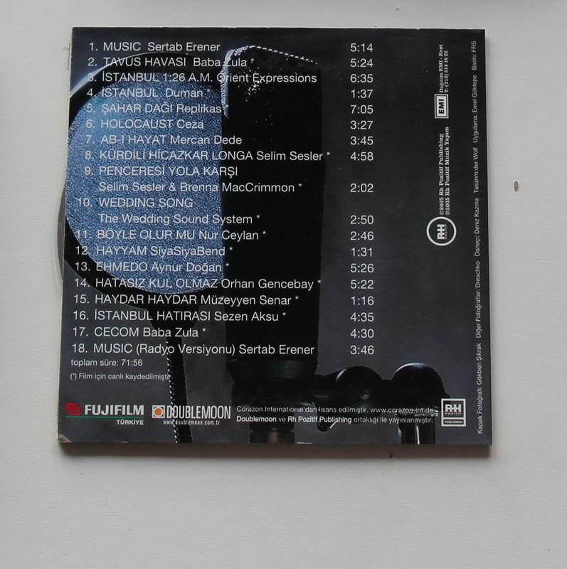 Soundtrack - İstanbul Hatırası Arka