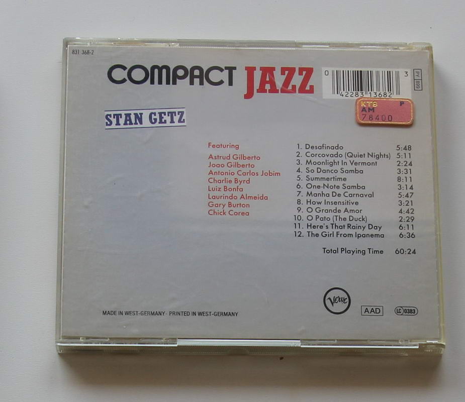 Stan Getz - Compact Jazz Arka