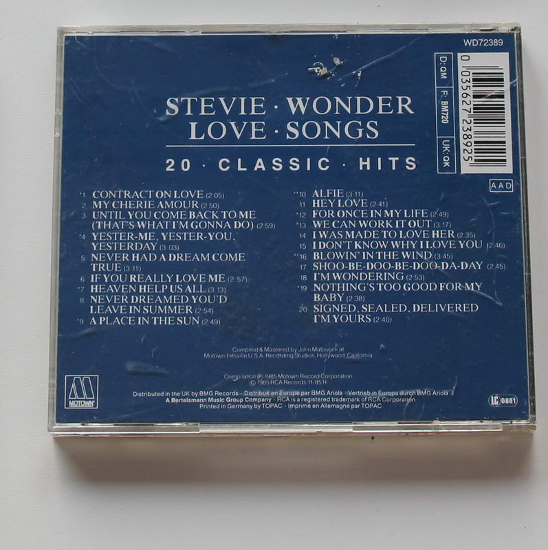 Stevie Wonder - Love Songs Arka