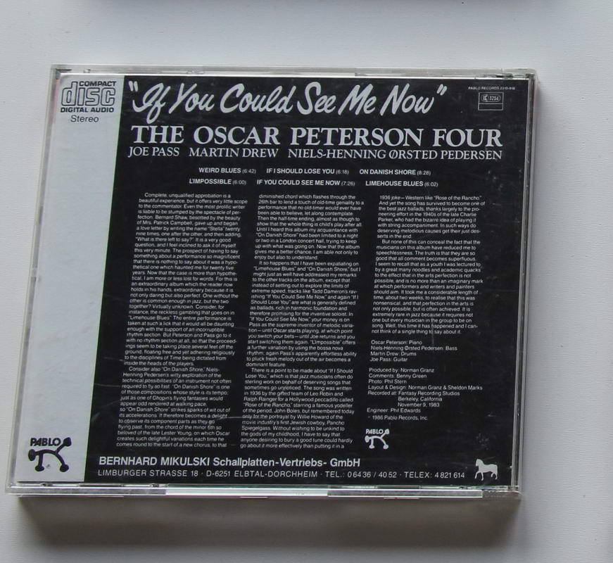 The Oscar Peterson Four - If You Could See Me Now Arka