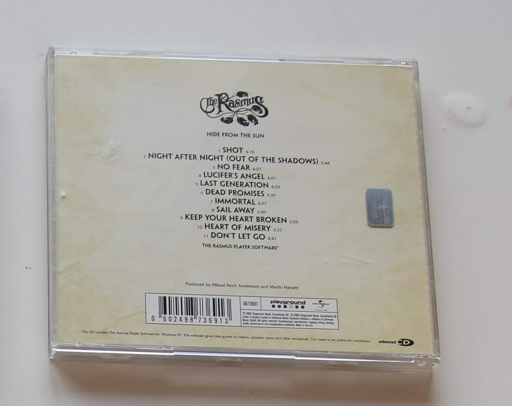 The Rasmus - Hide From The Sun Arka