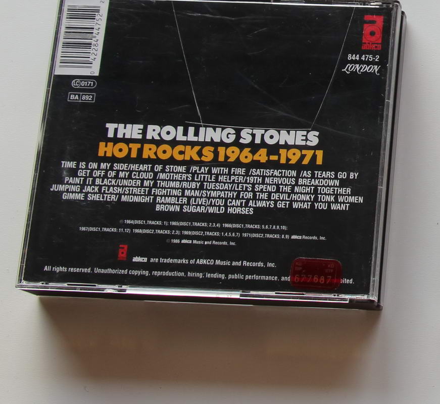 The Rolling Stones - Hot Rocks 1 Arka