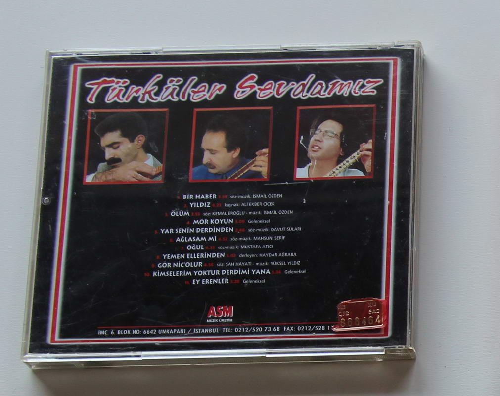 Türküler Sevdamız - Türküler Sevdamız Arka