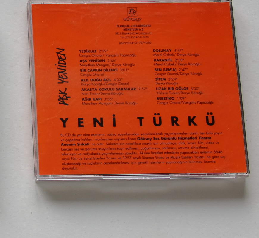 Yeni Türkü - Aşk Yeniden Arka