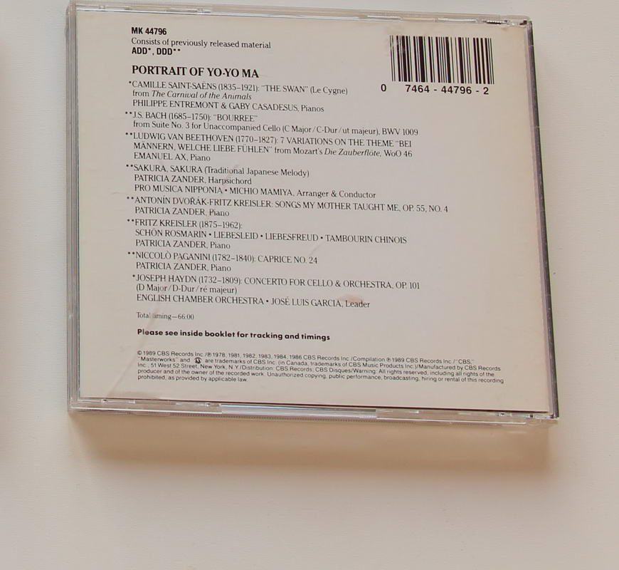 Yo Yo Ma - Portrait Of Yo-Yo Ma Arka