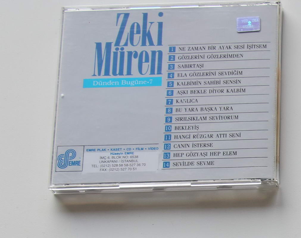 Zeki Müren - Dünden Bugüne - 7 Arka
