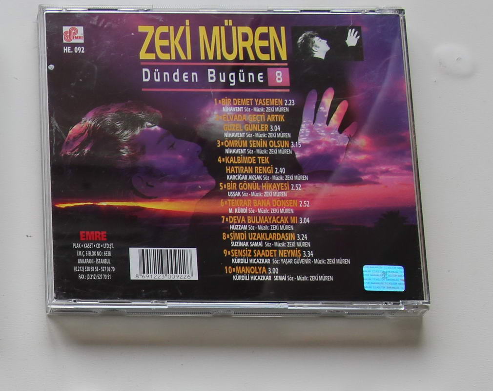 Zeki Müren - Dünden Bugüne - 8 Arka